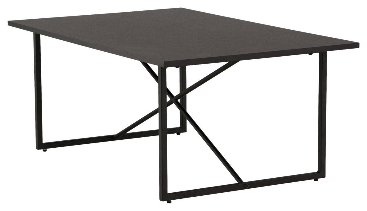 COUCHTISCH 110/70/45 cm rechteckig Schwarz  - Schwarz, Design, Holz/Metall (110/70/45cm) - Livetastic