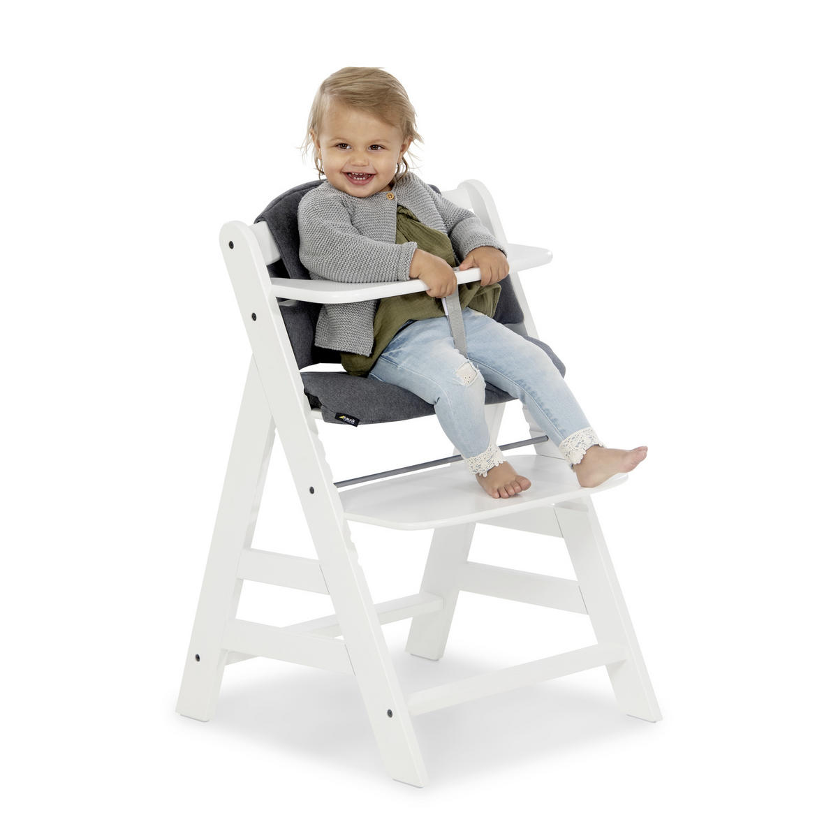 HOCHSTUHLEINLAGE HIGHCHAIR PAD  - Grau, Basics, Textil (44/24cm) - Hauck