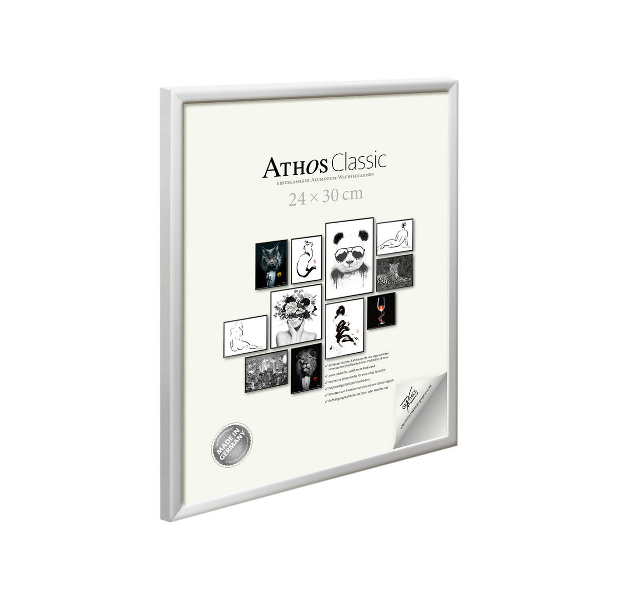 BILDERRAHMEN - Chromfarben, Basics, Papier/Holzwerkstoff (24/30/1,8cm)