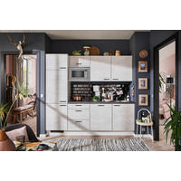 KÜCHENBLOCK 240 cm   in Graphitfarben, Weiß  - Schwarz/Graphitfarben, Design, Holzwerkstoff/Metall (240cm) - Pino