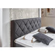 BOXSPRINGBETT 180/200 cm in Anthrazit - Anthrazit/Schwarz, KONVENTIONELL, Textil/Metall (180/200cm) - Carryhome