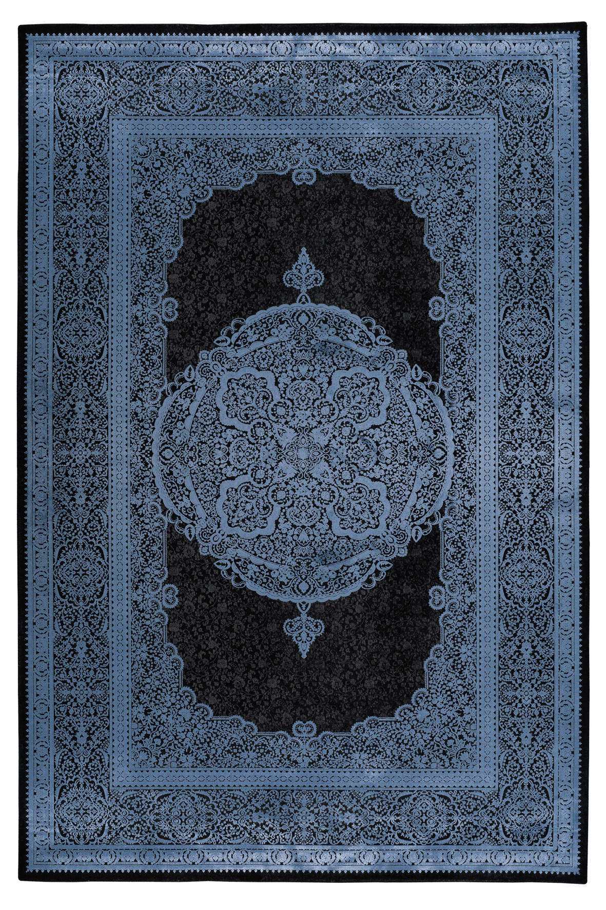 FLACHWEBETEPPICH 200/290 cm Dunkelblau  - Dunkelblau, Basics, Textil (200/290cm) - Obsession