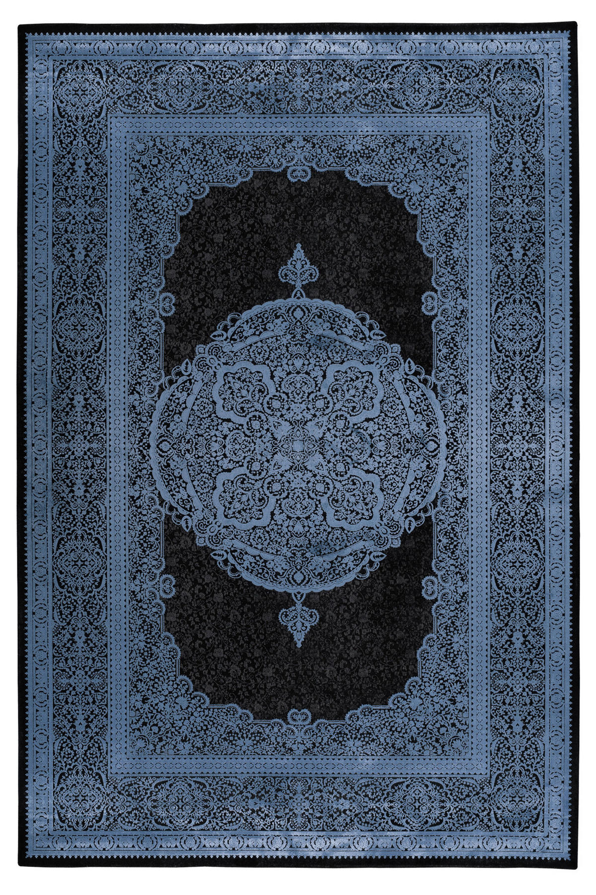FLACHWEBETEPPICH 200/290 cm Dunkelblau  - Dunkelblau, Basics, Textil (200/290cm) - Obsession