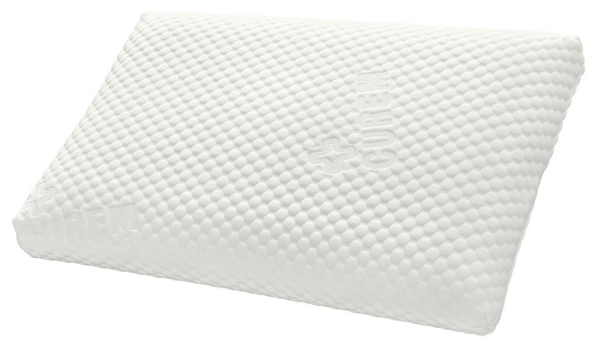 OPORNÝ ŠIJOVÝ VANKÚŠ 60/40/8 cm - biela, Basics, textil (60/40/8cm) - Sleeptex
