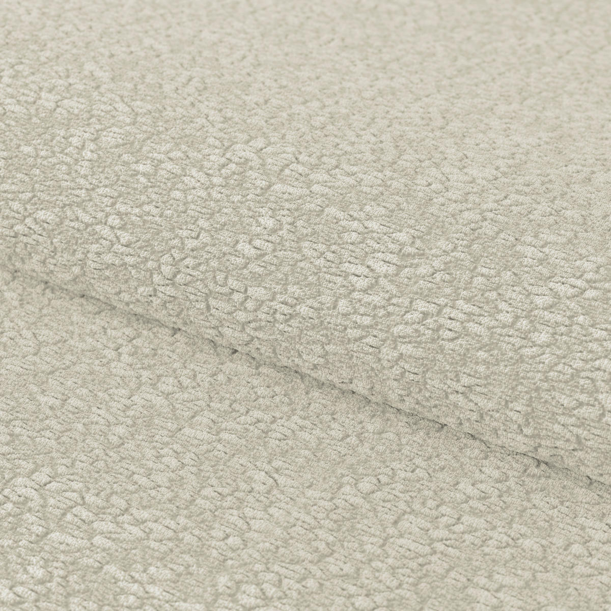 ECKSOFA Elfenbein Chenille  - Elfenbein/Dunkelgrün, Trend, Kunststoff/Textil (178/280cm) - MID.YOU