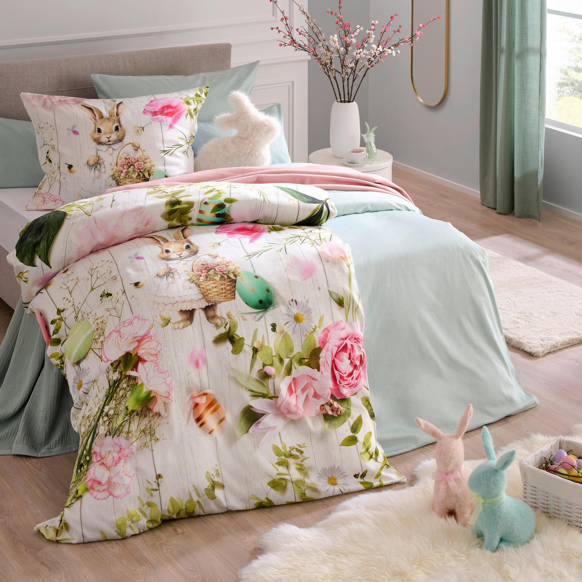 WENDEBETTWÄSCHE Satin 140/200 cm  - Multicolor, Textil (140/200cm) - Esposa