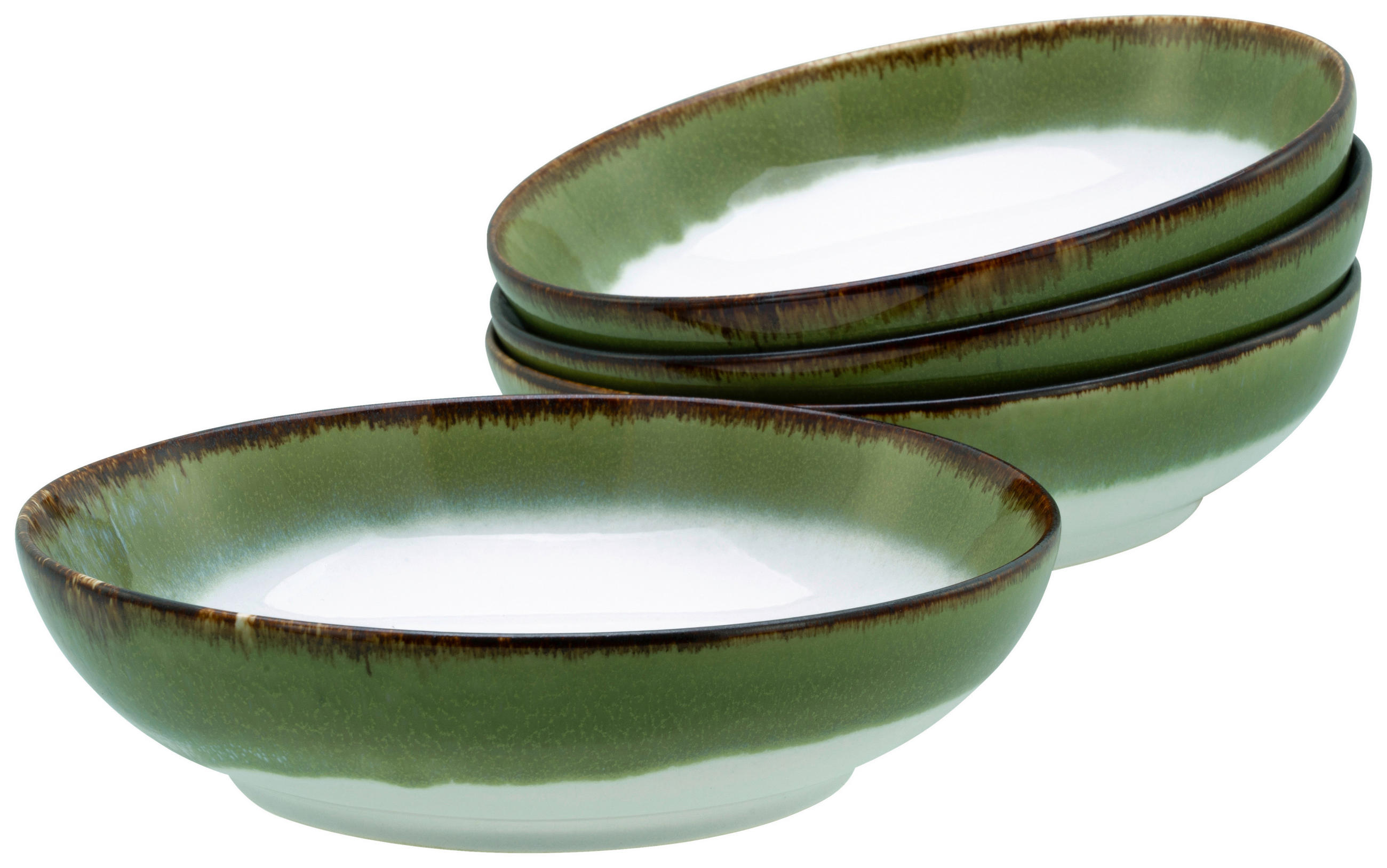 SKÅLSET 4 delar Cascade   - vit/grön, Design, keramik - Creatable