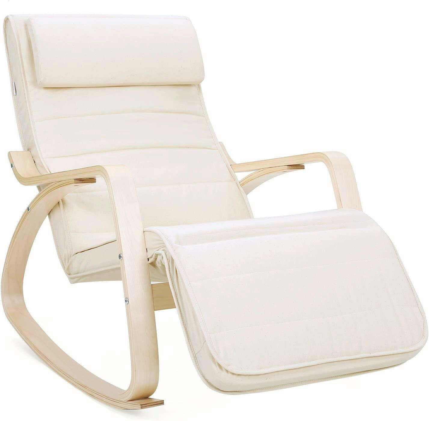 Boxxx RELAXAČNÍ KŘESLO, dřevo, textil, béžová