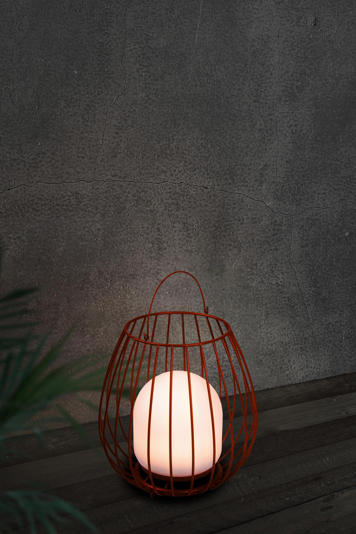 AKKU-TISCHLEUCHTE Jim 28/30 cm   - Rot/Weiß, Design, Kunststoff/Metall (28/30cm) - Nordlux