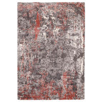 VINTAGE-TEPPICH 120/170 cm Timeline Quantum Grau, Hellrot  - Hellrot/Grau, Design, Textil (120/170cm) - Novel
