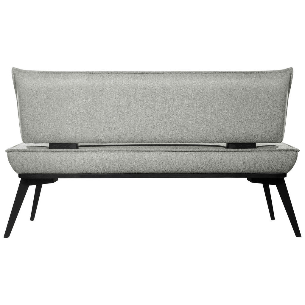 Thumbnail - Carryhome Sitzbank, Hellgrau, Schwarz, Holz, Textil, Metall, Buche, massiv, 2-Sitzer, 153x90x65 cm, mit Rückenlehne, Typ...