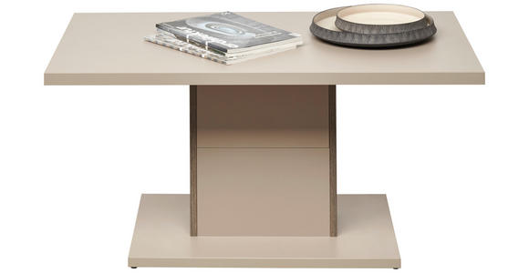 COUCHTISCH 95/55/46 cm rechteckig Eichefarben, Hellgrau - Eichefarben/Hellgrau, MODERN, Holzwerkstoff (95/55/46cm) - Carryhome