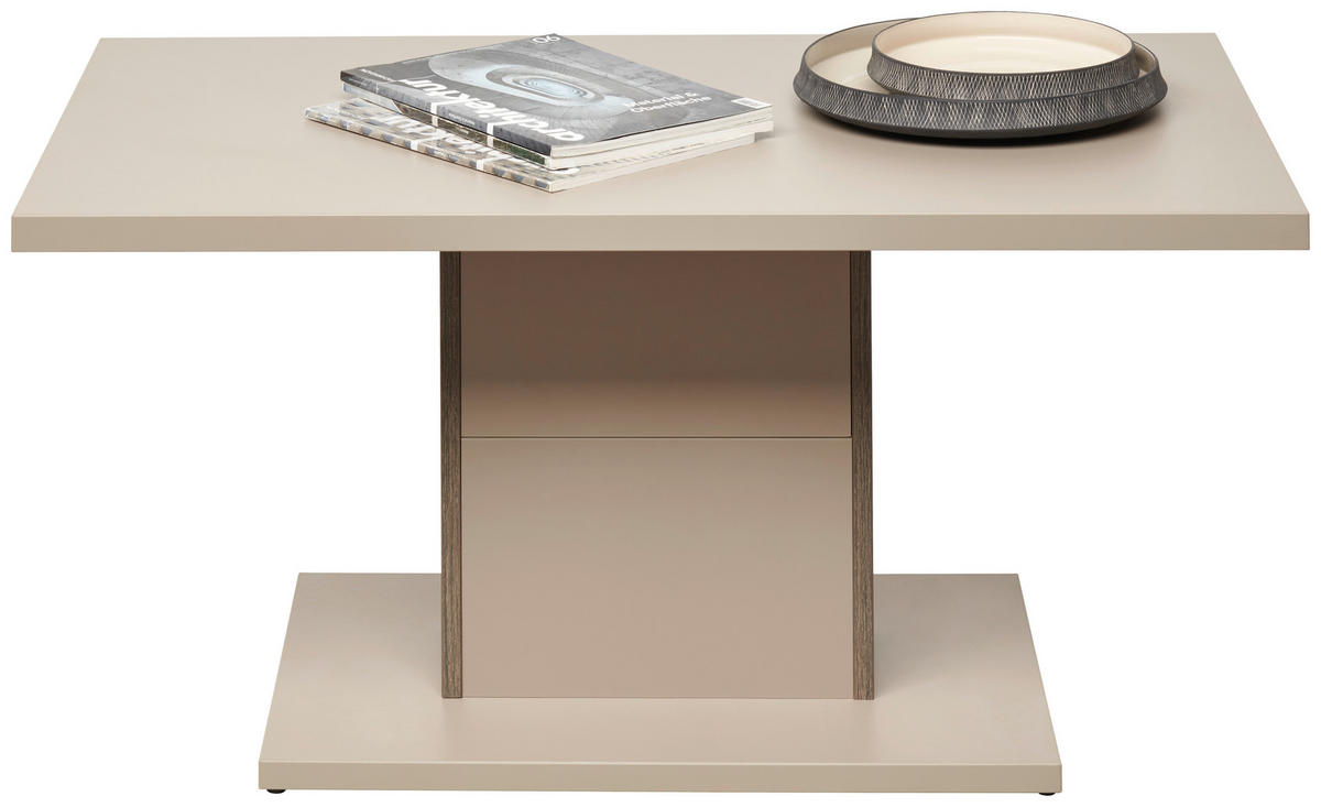 COUCHTISCH 95/55/46 cm rechteckig Eichefarben, Hellgrau  - Eichefarben/Hellgrau, MODERN, Holzwerkstoff (95/55/46cm) - Hom`in