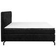 BOXSPRINGBETT 180/200 cm,  in Schwarz, Topper, H2 + H2 = mittel  - Schwarz, Design, Textil/Metall (180/200cm) - Esposa