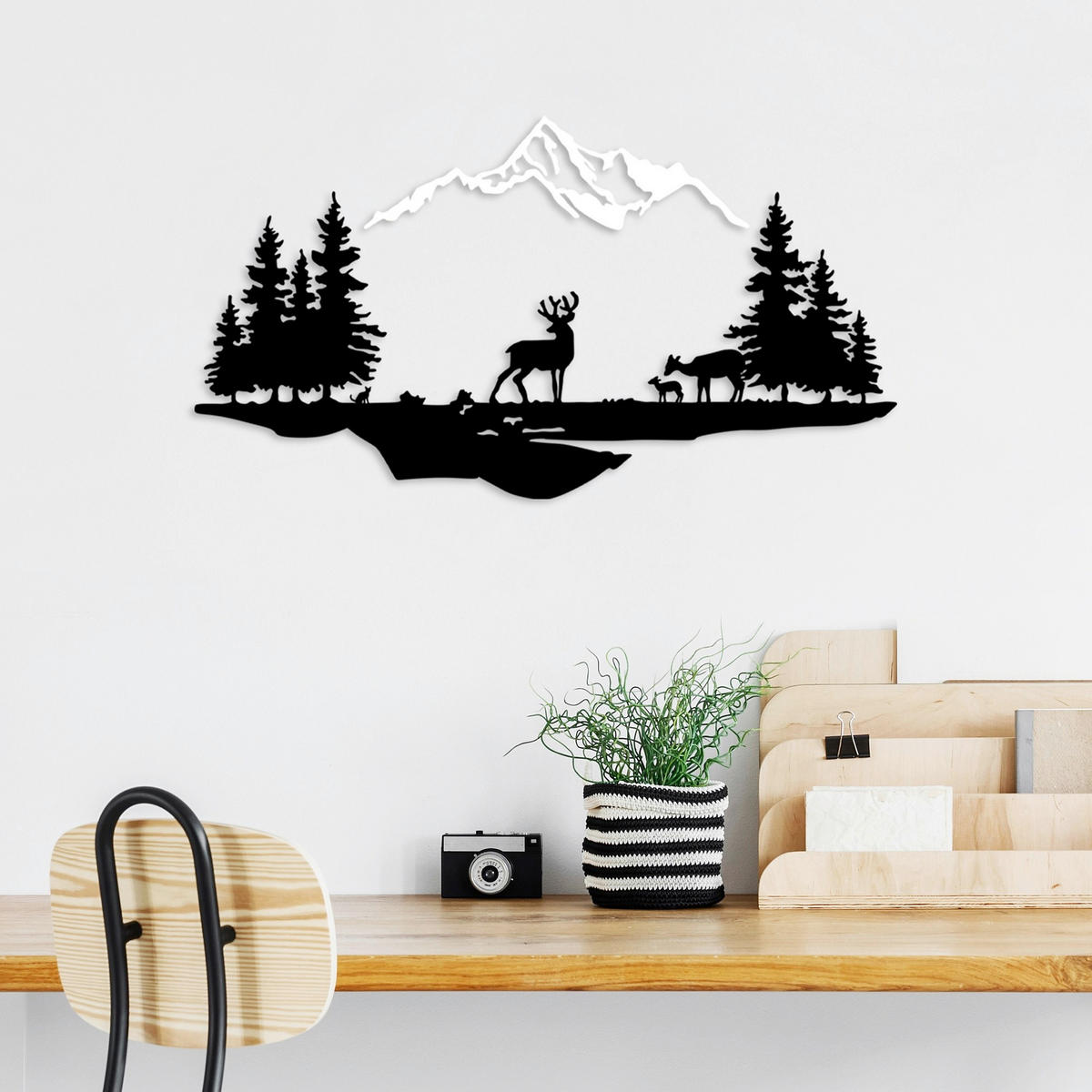 METALLBILD Schwarz  - Schwarz, Basics, Metall (38/70cm) - X-Mas