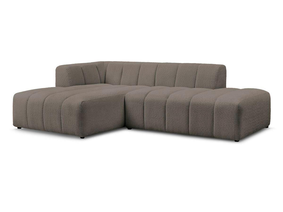 ECKSOFA  ANNECY Taupe Bouclé  - Taupe/Schwarz, MODERN, Kunststoff/Textil (170/262cm)