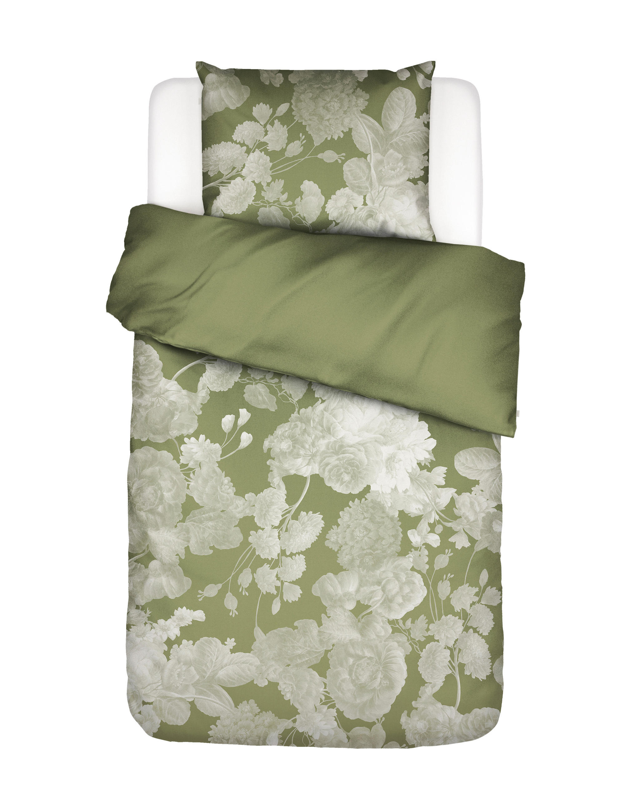 POSTELJINA 135/200 cm saten zelena  - zelena, Konvencionalno, tekstil (135/200cm) - Essenza