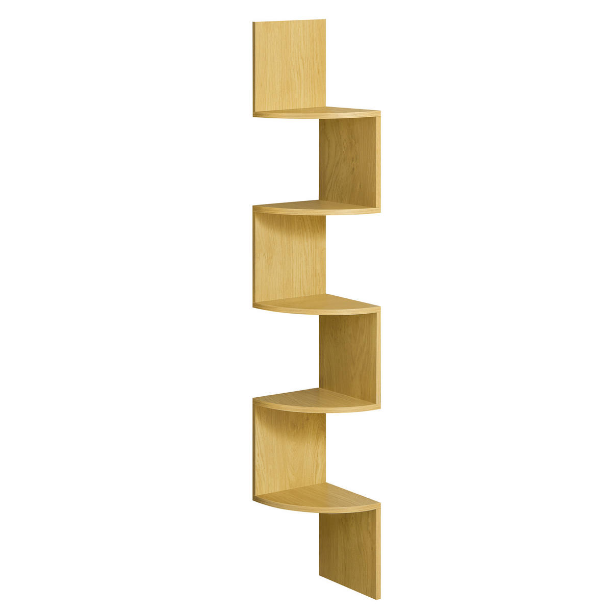 BÜCHERWAND Recyclingholz Eichefarben  - Eichefarben, Trend, Holzwerkstoff (20/126/20cm) - Boxxx