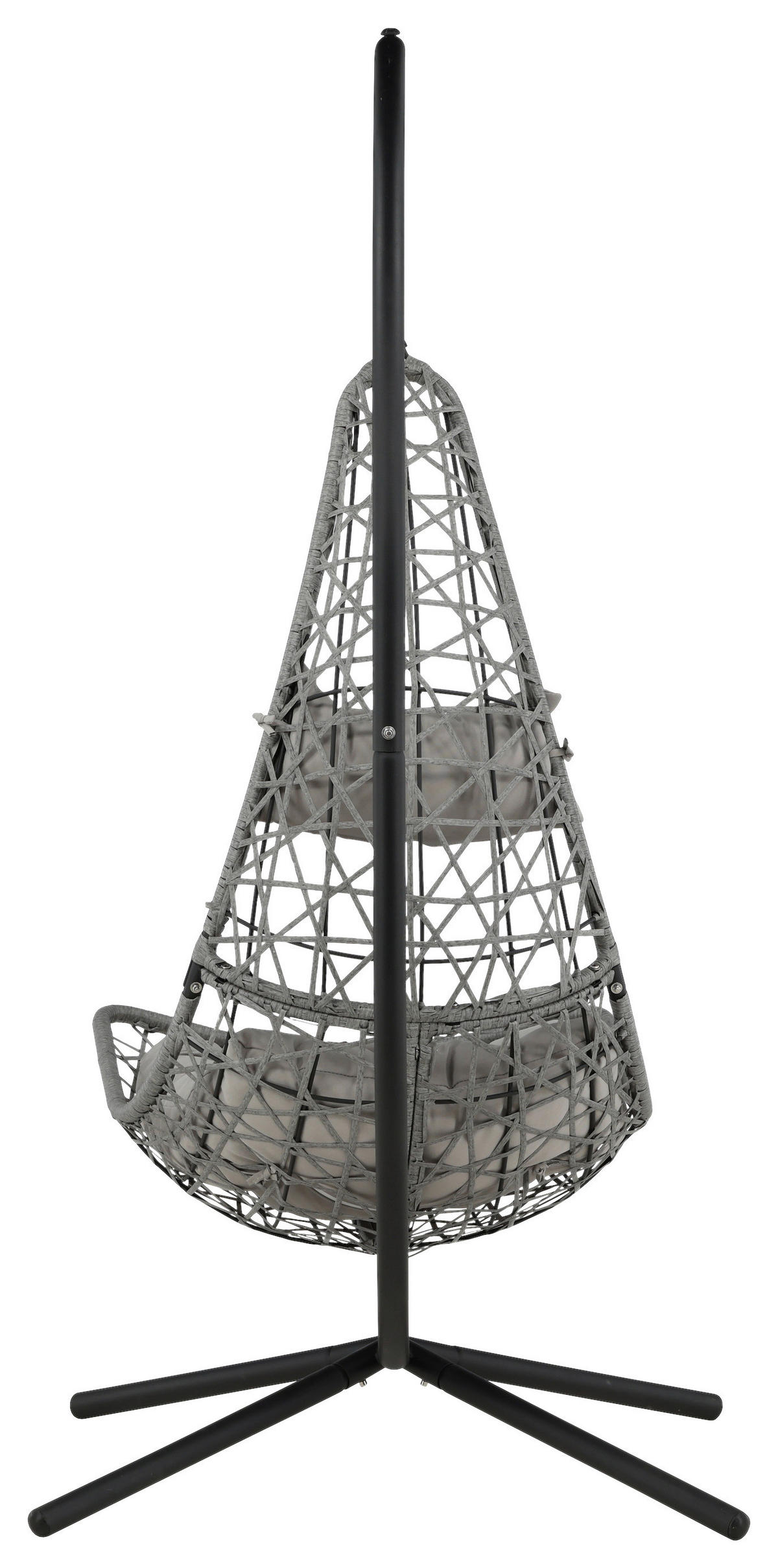 HÄNGFÅTÖLJ   132/205/130 cm  - grå/svart, Klassisk, plast (132/205/130cm) - Gardenson
