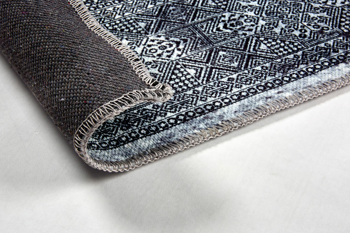 FLACHWEBETEPPICH 160/230 cm Piper Anthrazit, Schwarz rechteckig  - Anthrazit/Schwarz, Basics, Textil (160/230cm) - Astra