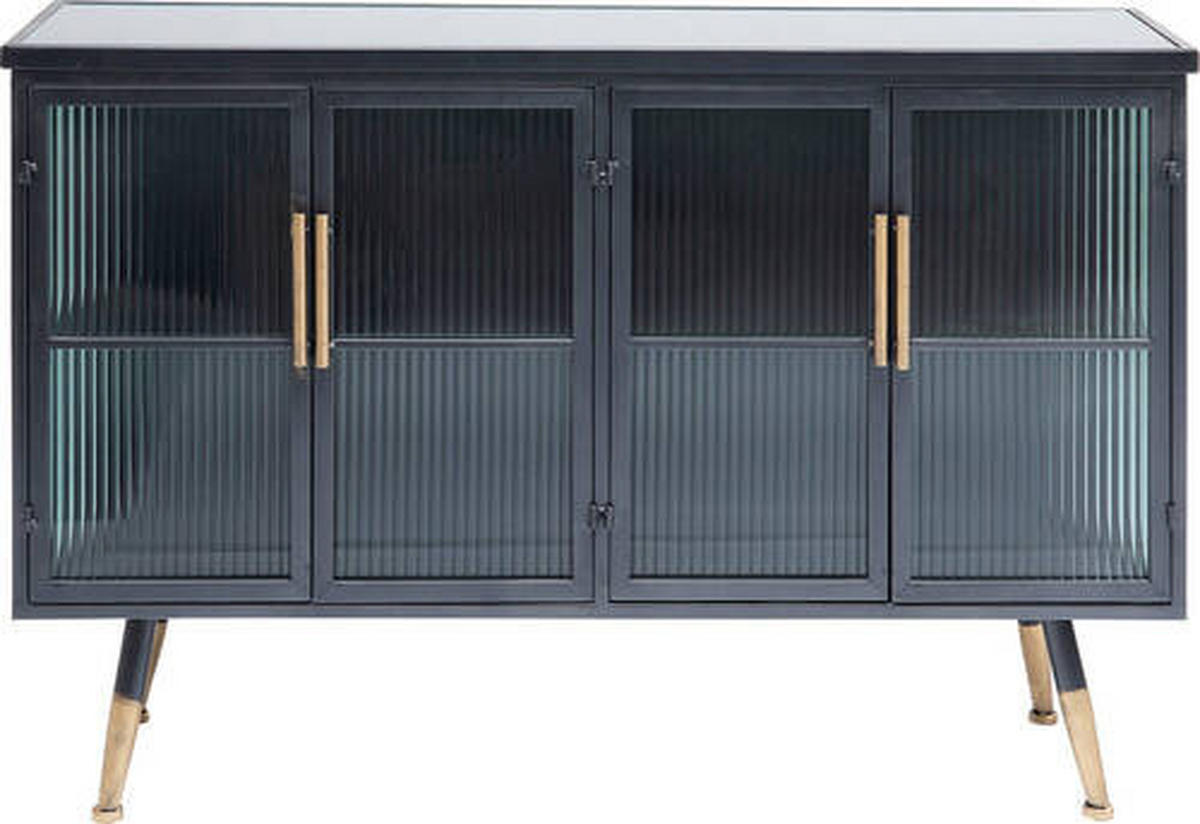 SIDEBOARD  in 120/75/38 cm  - Anthrazit/Messingfarben, Trend, Glas/Holzwerkstoff (120/75/38cm) - Kare-Design