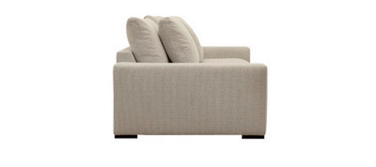 3-SITS SOFFA i sandfärgad  - sandfärgad/svart, Design, trä/textil (278/85/114cm) - Novel