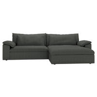ECKSOFA  Chenille Anthrazit  - Anthrazit/Schwarz, Modern, Kunststoff/Textil (306/198cm) - Carryhome