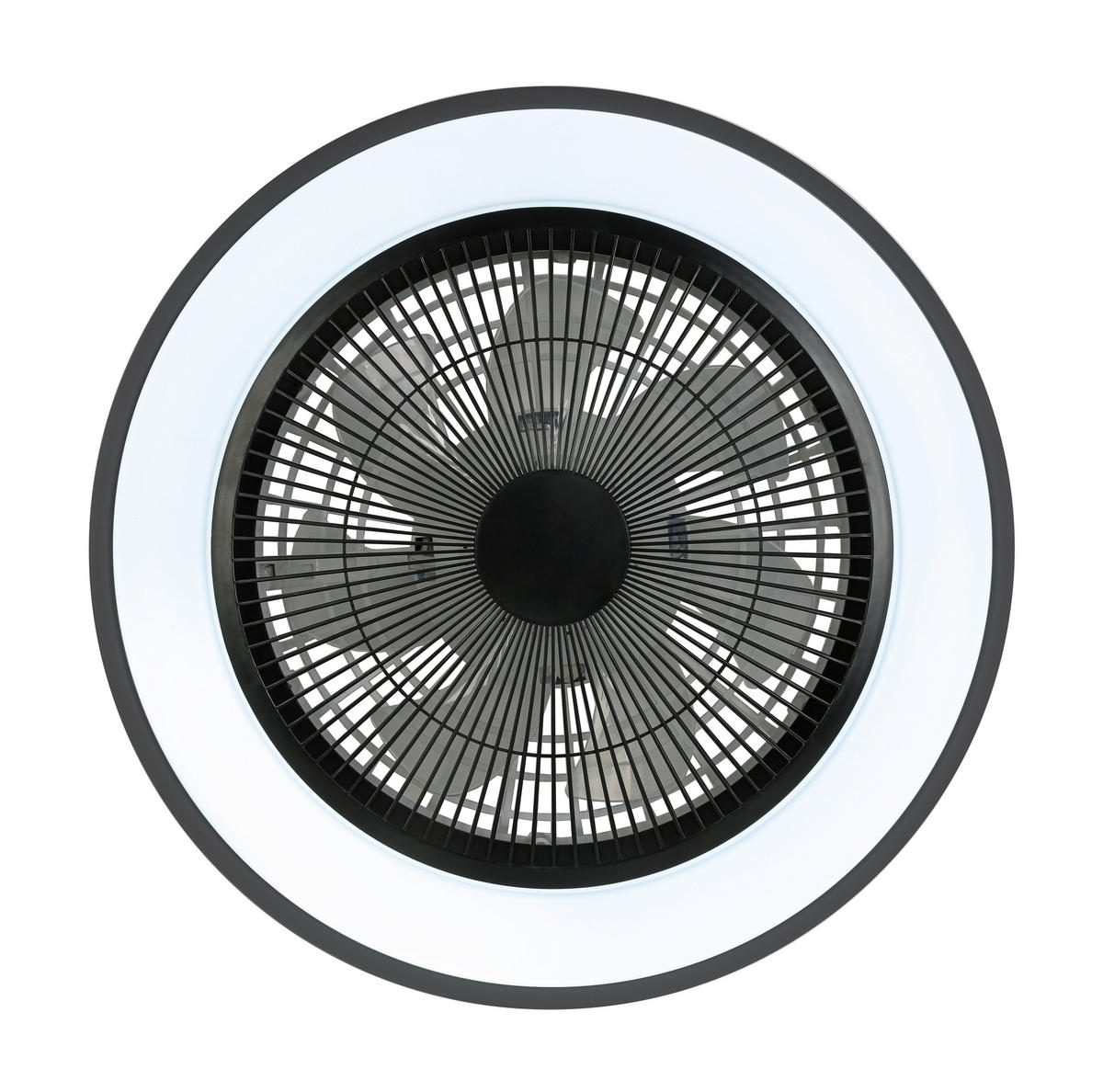 DECKENVENTILATOR - Schwarz/Weiß, Trend, Kunststoff/Metall (58/14,5cm) - Mican