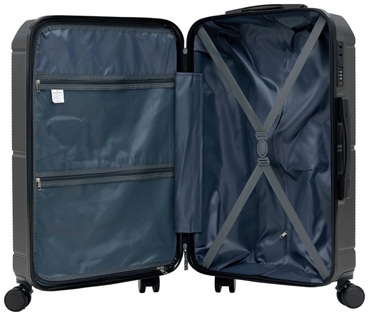 REISEKOFFERSET Anthrazit 3-teilig  - Anthrazit, Design, Kunststoff (48,5/76/30cm) - Novel