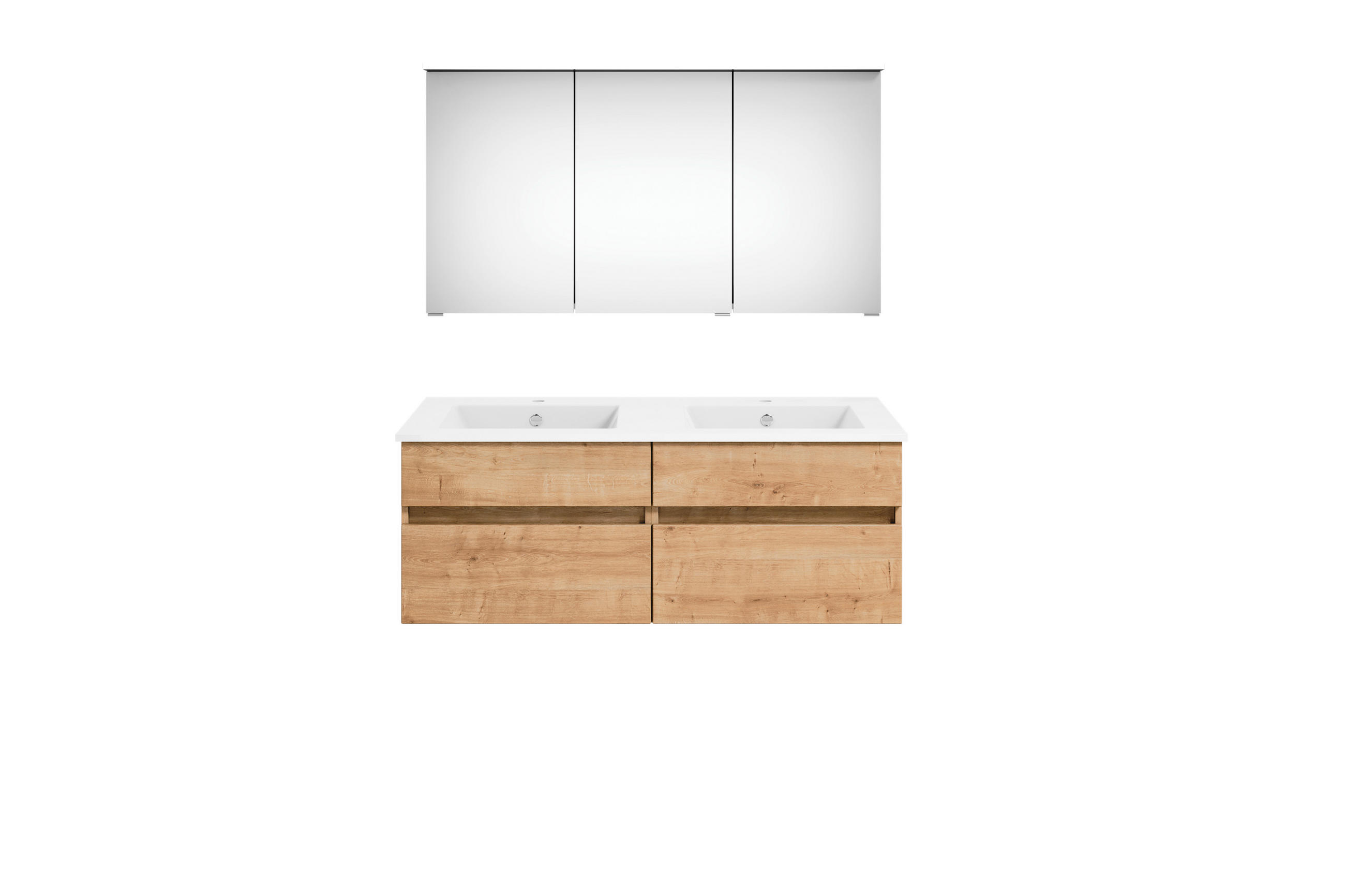 BADEZIMMER  in 120 cm  - Eichefarben/Weiß, KONVENTIONELL, Keramik/Holzwerkstoff (120cm) - Puris