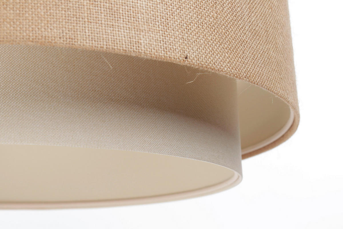 HÄNGELEUCHTE Boho Elegant 50/92 cm   - Karamell/Creme, Trend, Kunststoff/Textil (50/92cm)