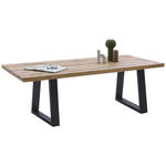 ESSTISCH in Holz, Metall 220/100/76 cm  - Wildeiche/Anthrazit, Design, Holz/Metall (220/100/76cm) - Waldwelt