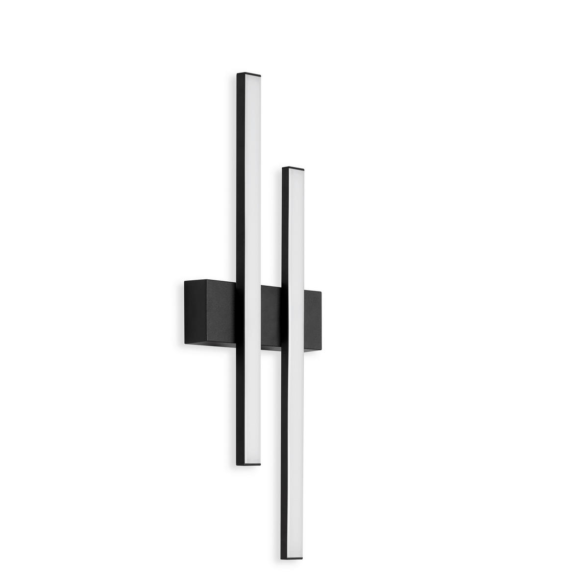 ZUNANJA STENSKA SVETILKA     47/4,2/15,5 cm          - črna, Design, kovina/umetna masa (47/4,2/15,5cm)