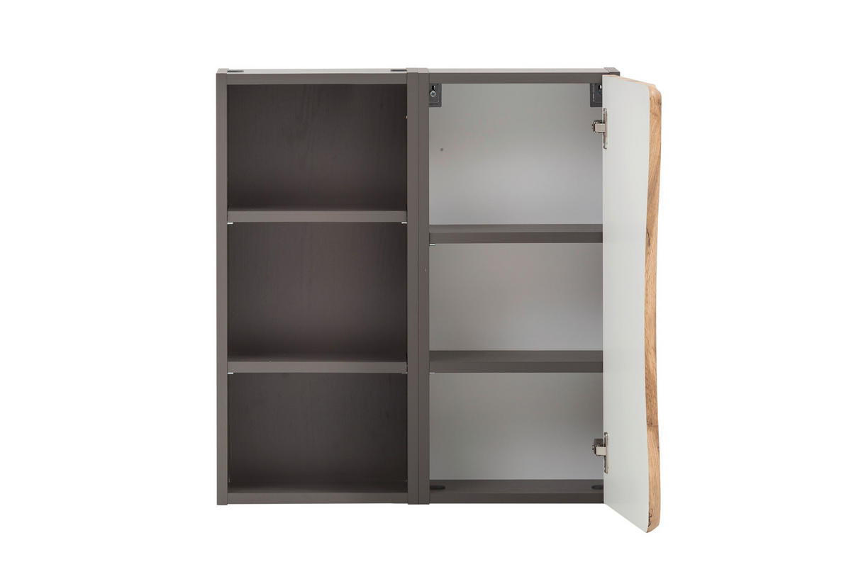 HÄNGESCHRANK 60/64/20 cm  - Eiche Wotan/Graphitfarben, Natur, Holzwerkstoff (60/64/20cm) - Xora