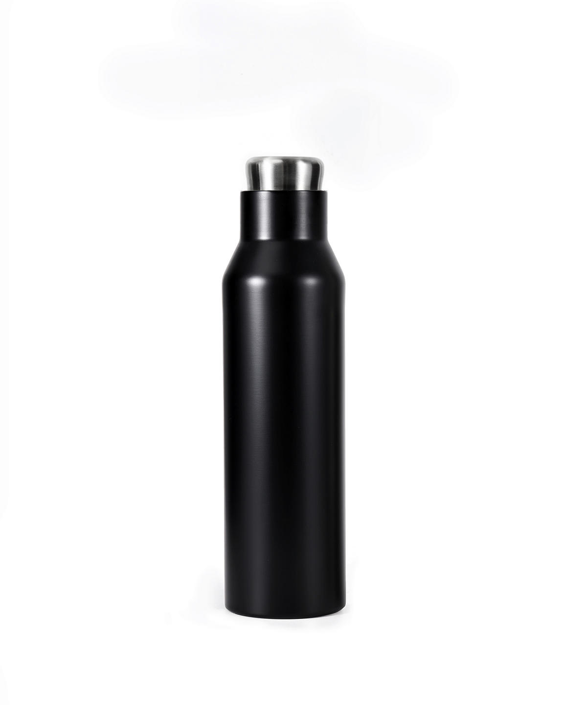 ISOLIERFLASCHE 0,5 L  - Edelstahlfarben/Schwarz, Trend, Kunststoff/Metall (6,9/26cm) - Homeware Profession.