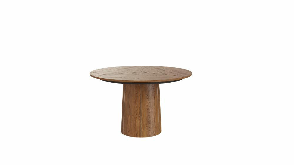 MATBORD 123-149/123-149/74 cm massivt trä  trä utdragbar, finns i olika träslag rund valnötsfärgad  - valnötsfärgad, Klassisk, trä (123-149/123-149/74cm) - Skovby