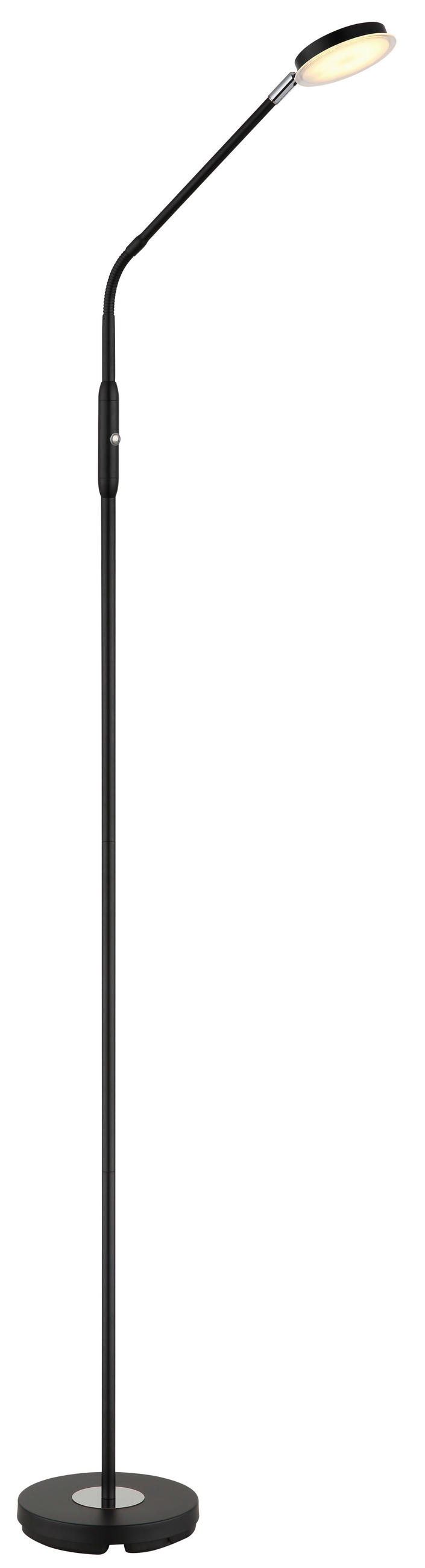 LED-STEHLEUCHTE 52/20/173 cm    - Klar/Schwarz, Design, Kunststoff/Metall (52/20/173cm) - Globo