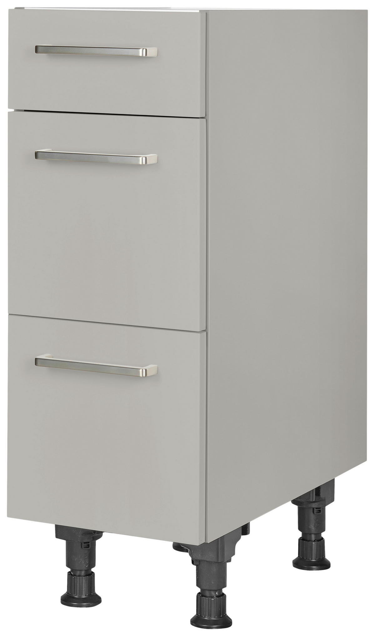 SCHUBKASTENUNTERSCHRANK 30/87/56 cm  in Grau  - Edelstahlfarben/Grau, MODERN, Holzwerkstoff/Metall (30/87/56cm) - Nobilia