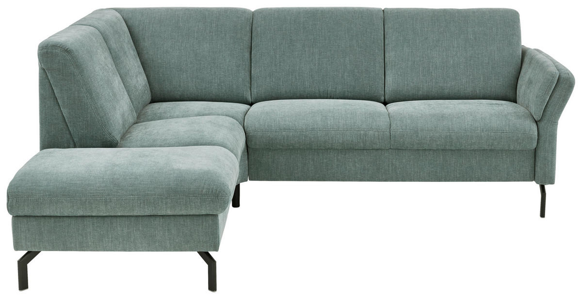 ECKSOFA Blau Chenille  - Blau/Schwarz, KONVENTIONELL, Textil/Metall (190/241cm) - Beldomo Comfort