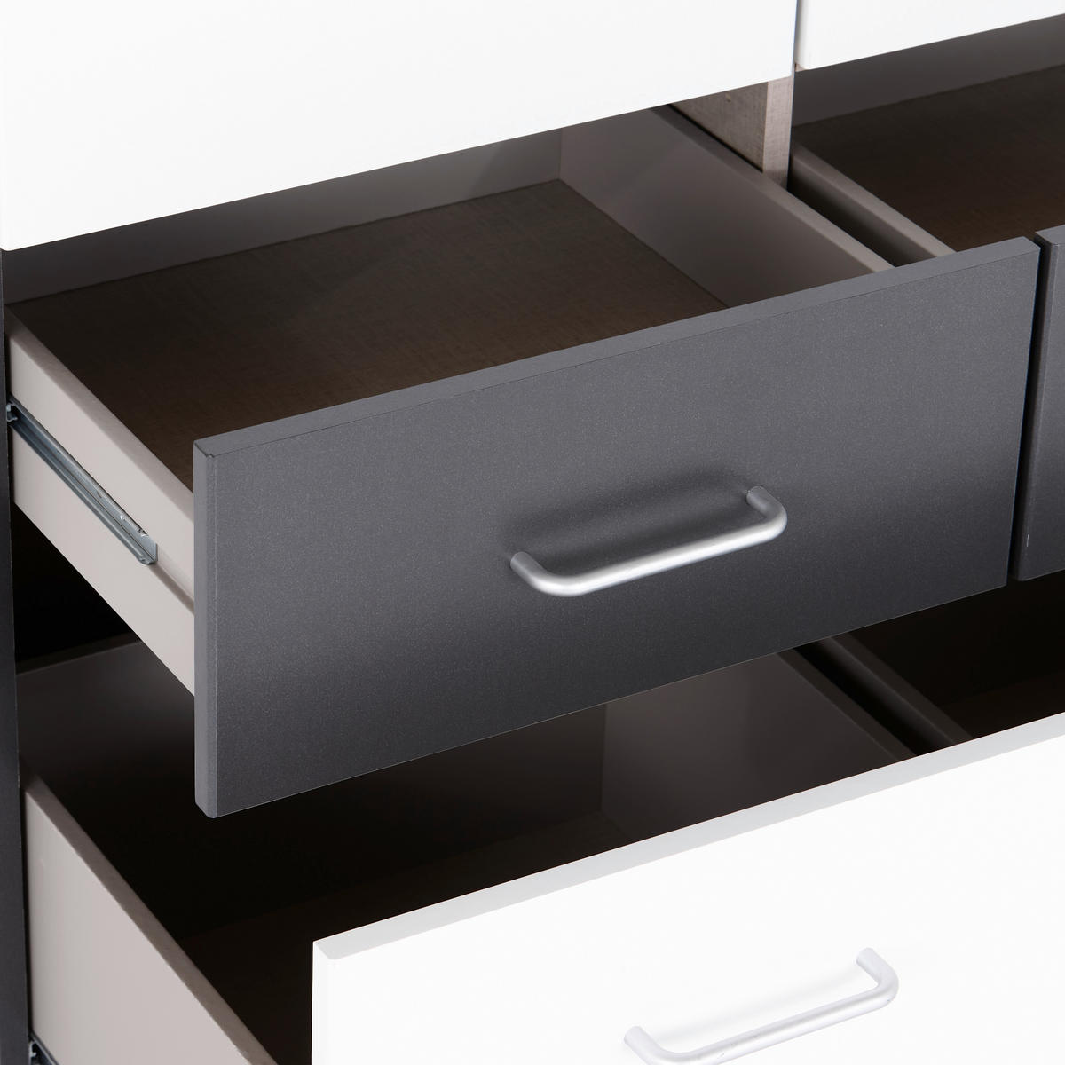 KLEIDERSCHRANK 136/197/54 cm 3-türig Grau, Weiß  - Alufarben/Weiß, KONVENTIONELL, Holzwerkstoff/Kunststoff (136/197/54cm) - Rauch Möbel
