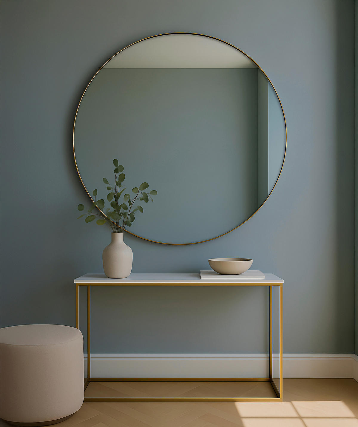 WANDSPIEGEL Goldfarben  - Goldfarben, MODERN, Glas/Metall (150/150/3cm) - Milino