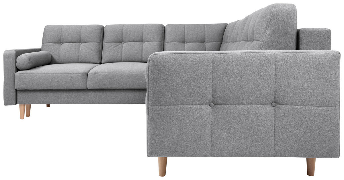 SAROKKANAPÉ textil sötétszürke  - Wotan tölgy/sötétszürke, Konventionell, textil/fa (242/242cm) - MID.YOU