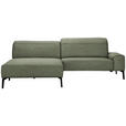 ECKSOFA  in Mikrofaser Grün  203/266 cm  - Schwarz/Grün, Design, Textil/Metall (203/266cm) - Johann Jakob