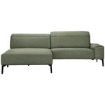 ECKSOFA in Mikrofaser Grün  203/266 cm  - Schwarz/Grün, Design, Textil/Metall (203/266cm) - Johann Jakob
