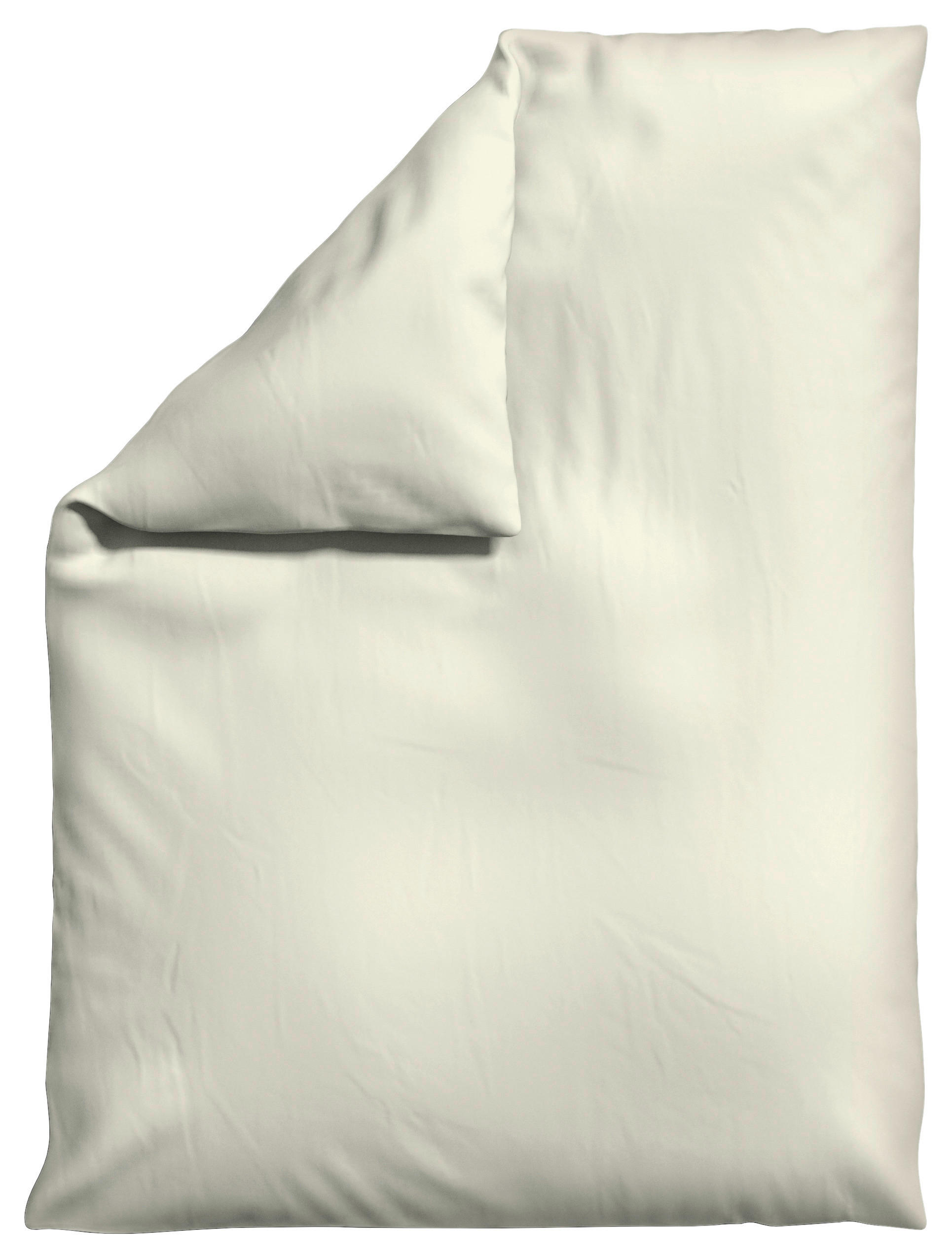 Schlafgut Bettdeckenbezug Woven Satin Hellgelb 155x220 cm