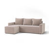 ECKSOFA HOLLYWOOD in Flachgewebe Rosa  - Schwarz/Rosa, Design, Kunststoff/Textil (151/230cm) - MID.YOU