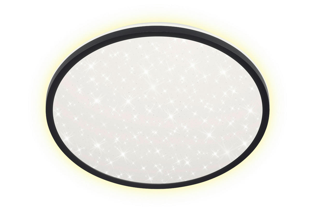 LED PLAFONJERA ZA KUPATILA - bela/crna, Osnovno, metal/plastika (38/6cm)