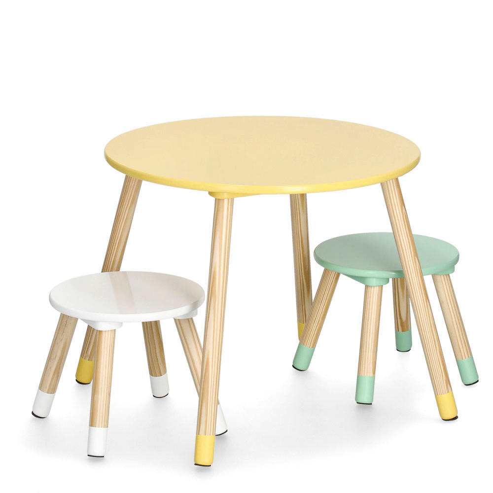 KINDERSITZGRUPPE  - Weiß/Kieferfarben, Basics, Holz/Holzwerkstoff (60/60/45cm) - Zeller Present