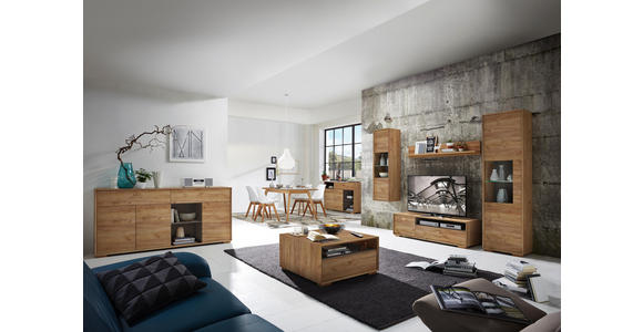 KOMMODE melaminharzbeschichtet Eichefarben - Eichefarben, Design, Holz/Holzwerkstoff (142/120/41cm) - Linea Natura