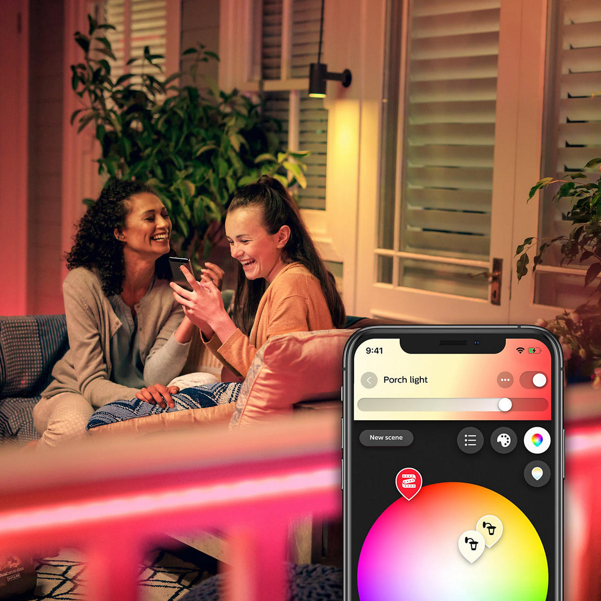 LED-STRIP White & Color Ambiance Lightstrip Outdoor 2m 487 cm   - Transparent, Design, Kunststoff (487cm) - Philips HUE